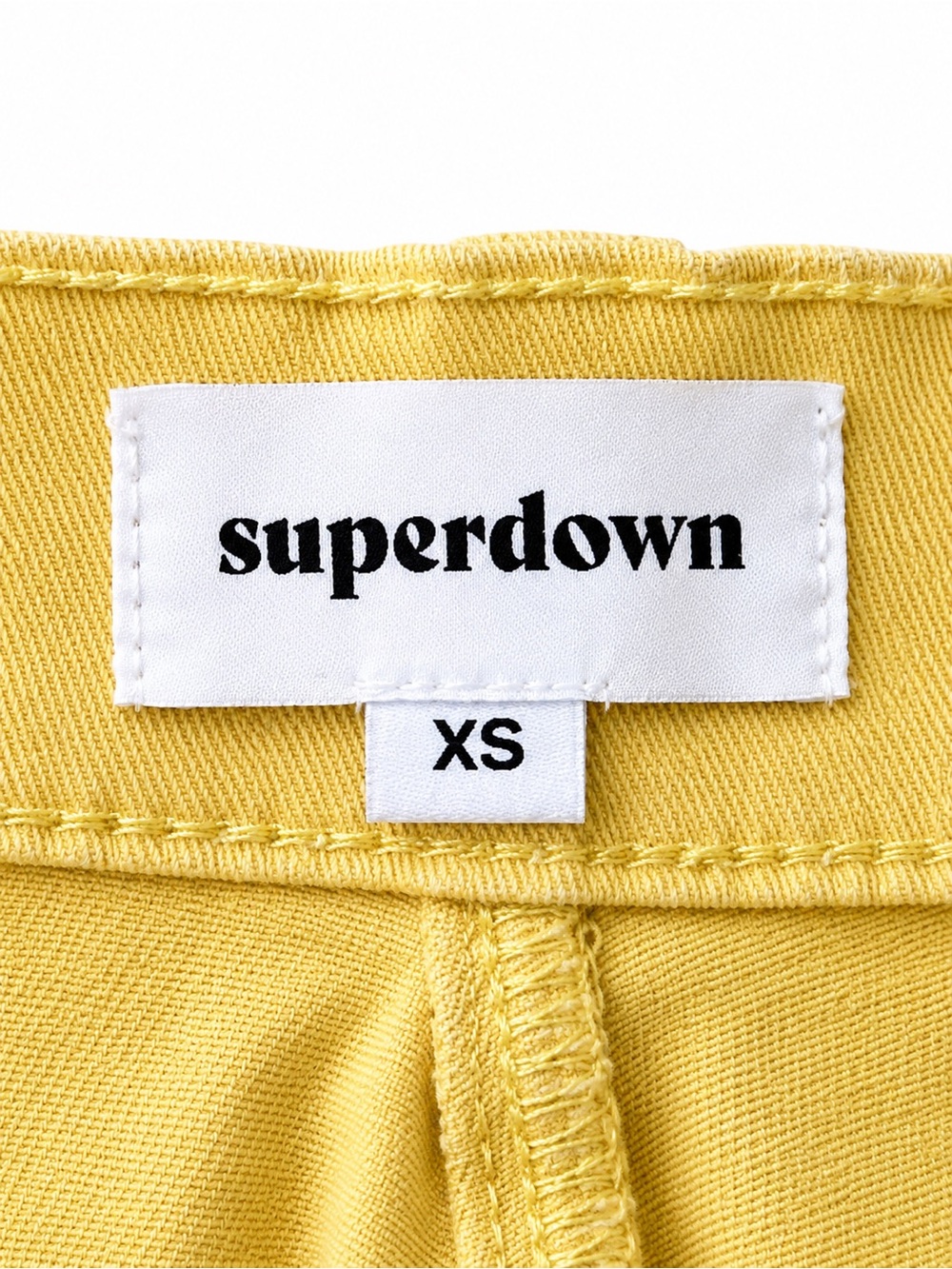 Superdown Butter Yellow High Rise Denim Shorts XS Revolve Festival - Picture 4 of 5